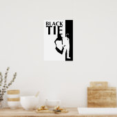 Fall der schwarzen Krawatte: Silhouette von Mann u Poster (Küche)