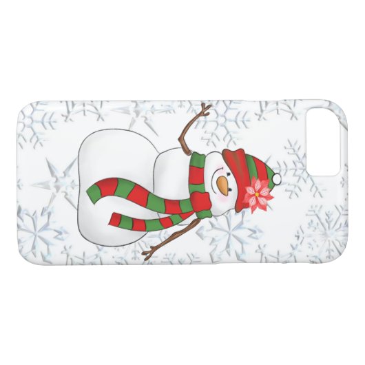 Fall der WeihnachtsAquarellschnee-Frau 8/7 Case-Mate iPhone Hülle (Rückseite (Horizontal))