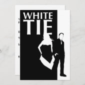 Fall der weißen Krawatte: schwerwiegende Silhouett Einladung (Vorne/Hinten)