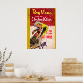 Fall des Buchdecks "Careless Kitten" Poster (Küche)