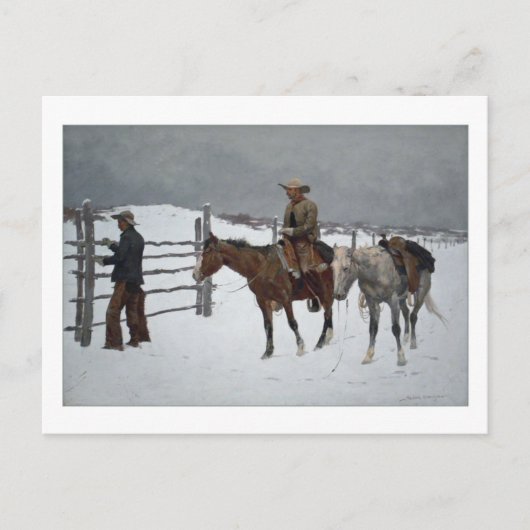 Fall des Cowboy durch Frederic Remington Postkarte (Vorderseite)
