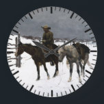 Fall des Cowboy Frederic Remington 1895 Western Große Wanduhr<br><div class="desc">Fall des Cowboy Frederic Remington 1895 Western Große Uhr</div>