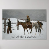 "Fall des Cowboy" von Frederic Remington Poster (Vorne)