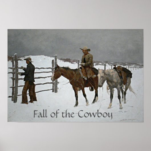 "Fall des Cowboy" von Frederic Remington Poster (Vorne)