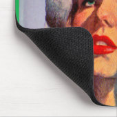 Fall des Deckels der Grün-Mit Augen Schwester Mousepad (Ecke)