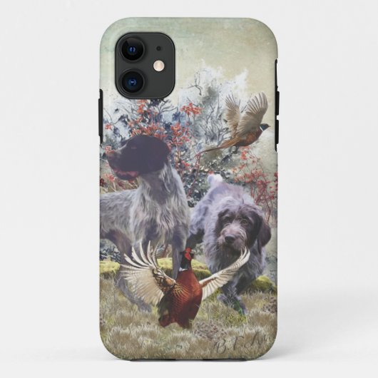 Fall des deutschen Drahthaars Pointer Case-Mate iP iPhone Hülle (Rückseite)