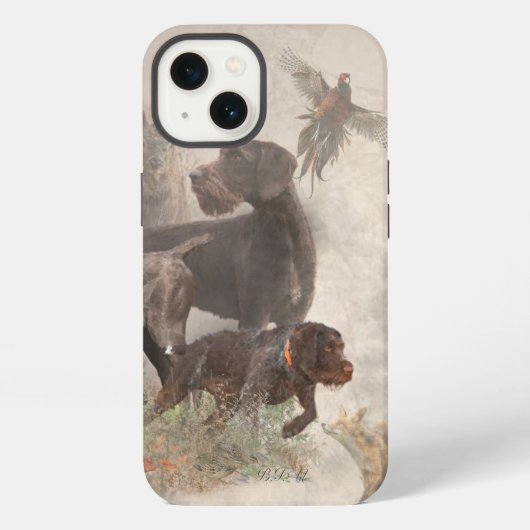 Fall des deutschen Drahthaars Pointer Case-Mate iP iPhone Hülle (Rückseite)