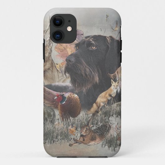 Fall des deutschen Drahthaars Pointer Case-Mate iP iPhone Hülle (Rückseite)