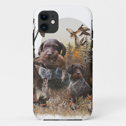 Fall des deutschen Drahthaars Pointer Case-Mate iP iPhone Hülle (Rückseite)