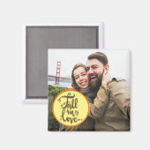 Fall des Fotos Liebe mit Skripttext Magnet (Vorderseite/Rückseite)