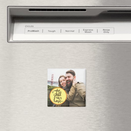 Fall des Fotos Liebe mit Skripttext Magnet (In Situ (Geschirrspüler))