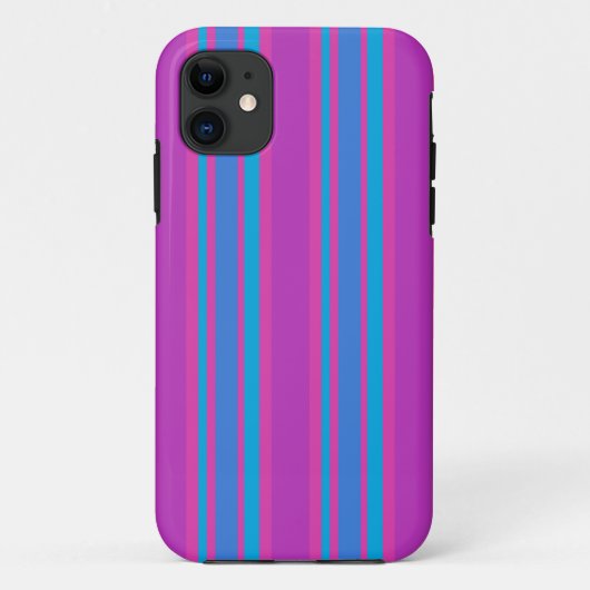 Fall des iPhone 5s: Magenta und helle blaue Streif Case-Mate iPhone Hülle (Rückseite)