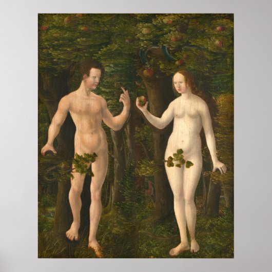 Fall des Menschen - Albrecht Altdorfer Kunstgedich Poster (Vorne)