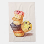 Fall des Muffin Tower Geschirrtuch (Vertikal)