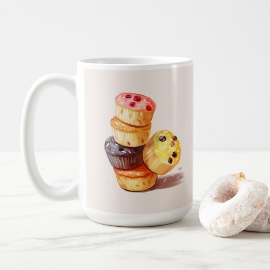 Fall des Muffin Tower Kaffeetasse (Mit Donut)
