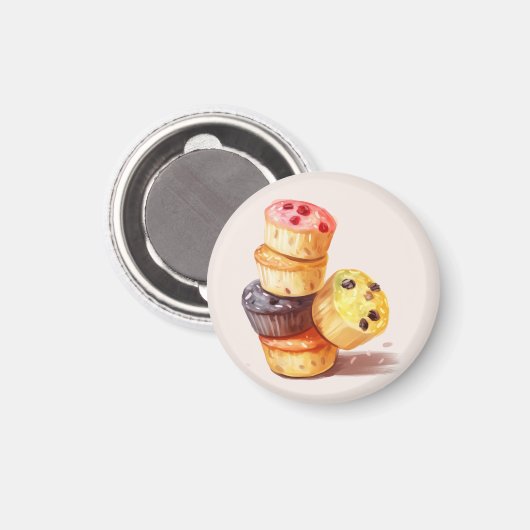 Fall des Muffin Tower Magnet (Vorderseite/Rückseite)