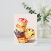 Fall des Muffin Tower Postkarte (Stehend Vorderseite)
