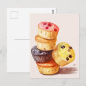 Fall des Muffin Tower Postkarte (Vorne/Hinten)