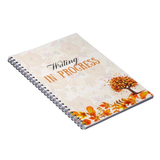 Fall Design Writing in Progress Notebook Notizblock (Rechte Seite)