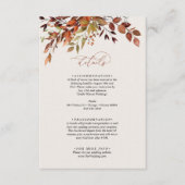 FALL Details Hochzeitskarte Whimsical Begleitkarte (Vorderseite)