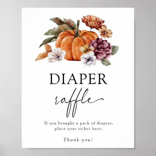 Fall Diaper Raffle Poster (Vorne)