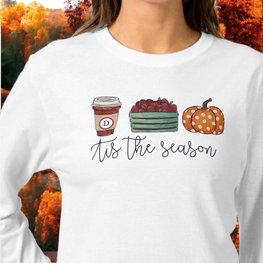 Fall Dies ist die Jahreszeit Kaffee Äpfel Pumpkin T-Shirt