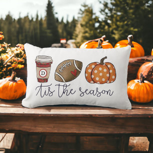 Fall Dies ist die Saison Custom Coffee Football Pu Lendenkissen