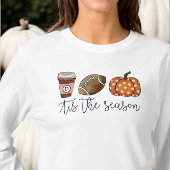 Fall Dies ist die Saison Custom Coffee Football Pu T-Shirt