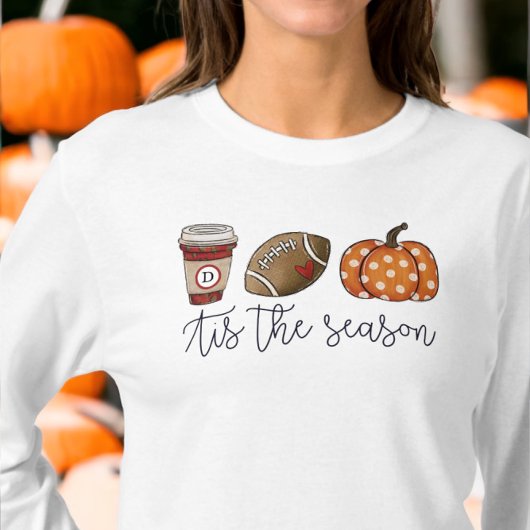 Fall Dies ist die Saison Custom Coffee Football Pu T-Shirt