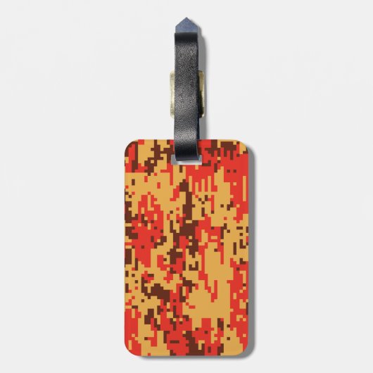 Fall Digital Camouflage Muster Gepäckanhänger (Rückseite vertikal)