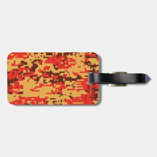 Fall Digital Camouflage Muster Gepäckanhänger (Rückseite horizontal)