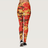 Fall Digital Camouflage Muster Leggings (Rückseite)