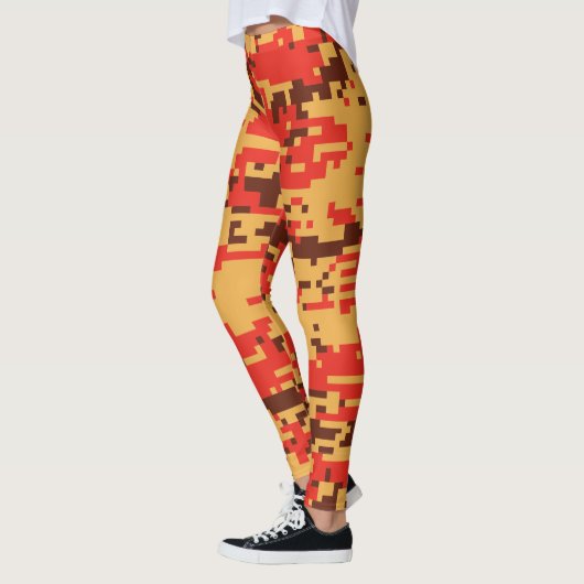 Fall Digital Camouflage Muster Leggings (Links)