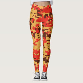 Fall Digital Camouflage Muster Leggings