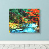 Fall Digital Watercolor-Foto Leinwanddruck (Insitu (Holzboden))