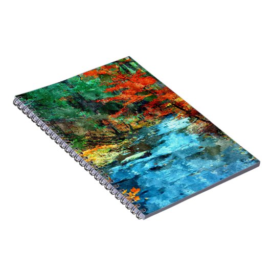 Fall Digital Watercolor Notebook Notizblock (Rechte Seite)
