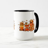 Fall Dog Tasse, Golden Retriever, Fall Vibes Tasse (VorderseiteRechts)