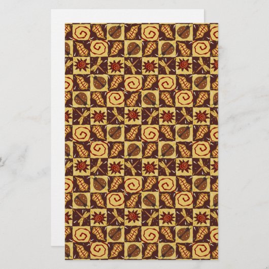 Fall Doodles Briefpapier (Vorne/Hinten)