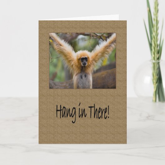 Fall dort im Gibbon-Affen mit Arm-Verbreitung Karte (Vorderseite)