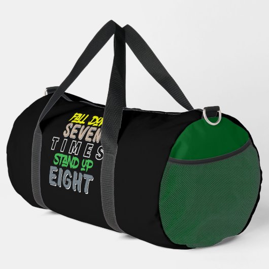 Fall Down Seven Stand Up Eight Duffle Bag (Rechte Ecke)