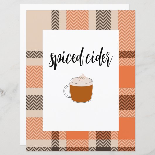Fall Drink Table Poster (Vorne/Hinten)