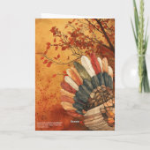 Fall Drops Türkei 2Samuel Quote Happy Thanksgiving Karte (Rückseite)