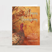 Fall Drops Türkei 2Samuel Quote Happy Thanksgiving Karte (Vorderseite)