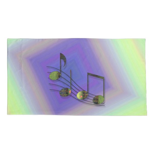 Fall Dubstep Notes Pillow Kissenbezug (Rückseite)