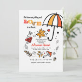 Fall-Duschen-Element-Einladung Einladung (Stehend Vorderseite)