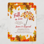 Fall-Duschen-Regenschirm-Einladung Einladung (Vorne/Hinten)