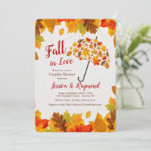 Fall-Duschen-Regenschirm-Einladung Einladung (Stehend Vorderseite)