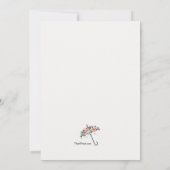 Fall-Duschen-Regenschirm-Einladung Einladung (Rückseite)