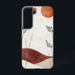 Fall "Earth & Air Harmony" Samsung Galaxy Hülle<br><div class="desc">Ein ruhiges,  minimalistisches Design mit fließenden Hügeln und einer weichen roten Sonne - perfekt für diejenigen,  die gezeichnet,  Harmonie und Balance.</div>