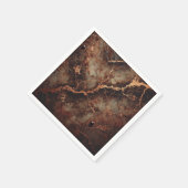 Fall Earthy Brown Marmor Texture Decoupage Napkins Serviette (Ecke)